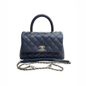 Chanel Coco Top Handle Bag (Navy)