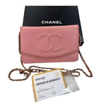 Chanel Vintage Timeless Wallet On Chain (Pink)