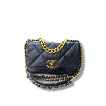 Chanel 19 Navy Small Quilted Lambskin
