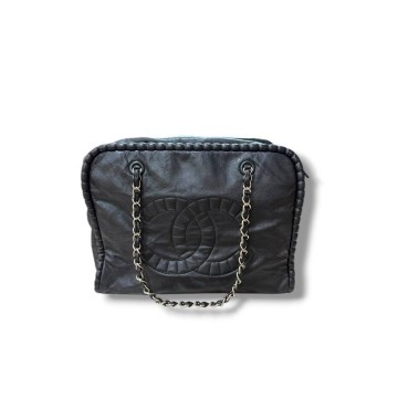 Chanel Big CC Logo Chain Shopping Tote