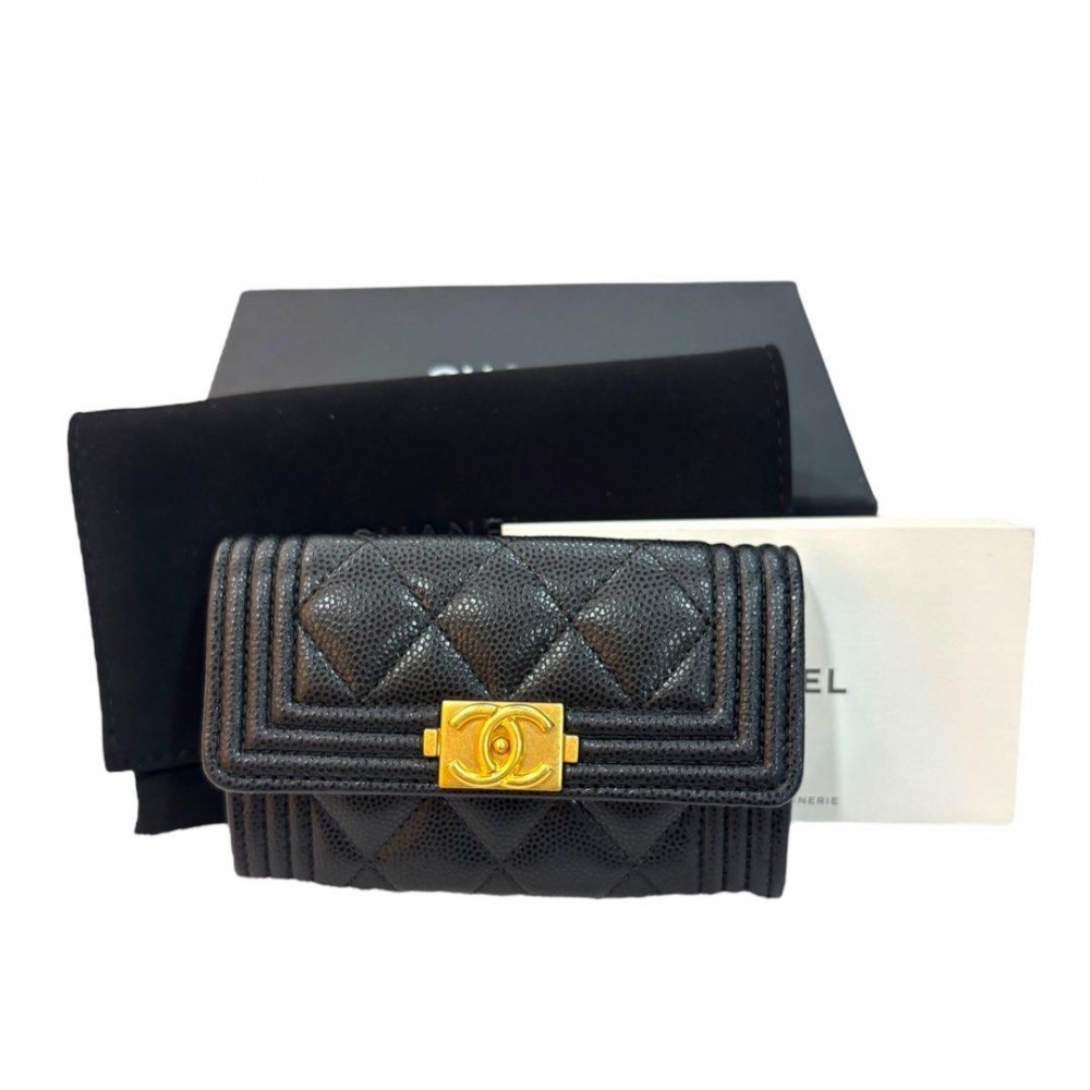 Chanel Boy Flap Card Holder