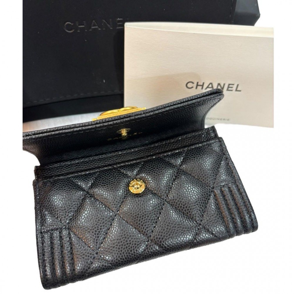 Chanel Boy Flap Card Holder