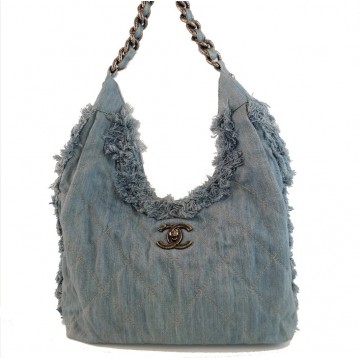 Chanel Denim Tote w/Frills