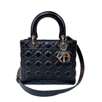 Christian Dior Lady Dior Shoulder Bag (Black)
