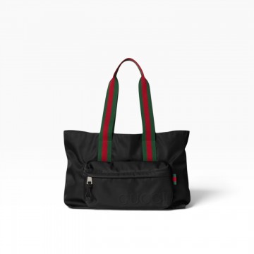 Gucci Nylon Tote Bag Black