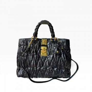 Miu Miu Matelasse Nappa Leather Large Satchel Bag