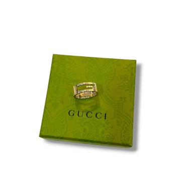Gucci Branded Cutout G Rings Sterling Silver