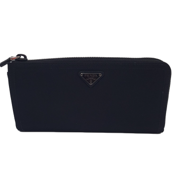 Prada Tessuto Long Zipped Wallet (Nero)