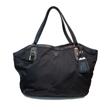 Prada Expandable Shoulder Bag (Nero)