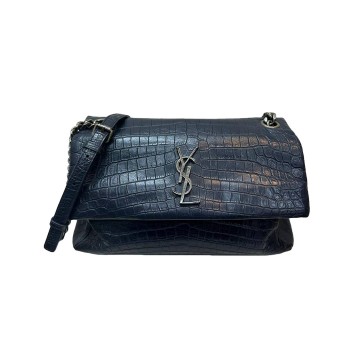 YSL Sunset Shoulder Bag (Navy)
