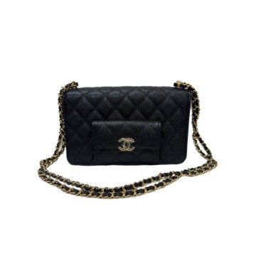 Chanel Front Pocket Wallet On Chain (Nero)