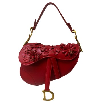 Christian Dior Mini Saddle Bag (Rouge)