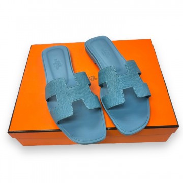 Hermes Oran Sandals (Bleu)