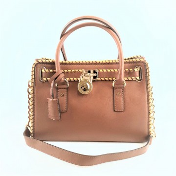 Michael Kors Whipped Hamilton EW Satchel Luggage Tan