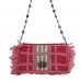Miu Miu Women's Pink Crystal Embellished Raffia Shoulder Bag