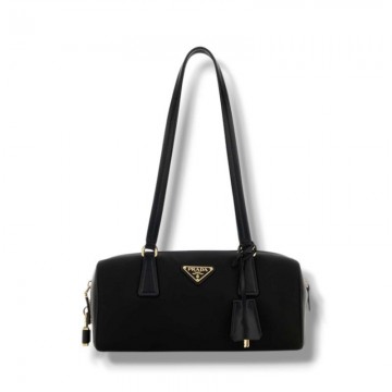 Brand New Prada Prada Re-Nylon And Leather Top-Handle Bag With Padlock