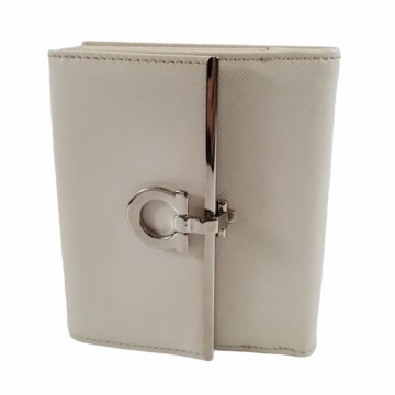 Salvatore Ferragamo Flap Ivory Wallet